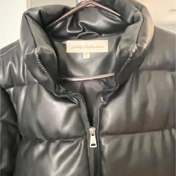 Sabby collection Faux Leather puffer jacket very warm and soft - Picture 2 of 5